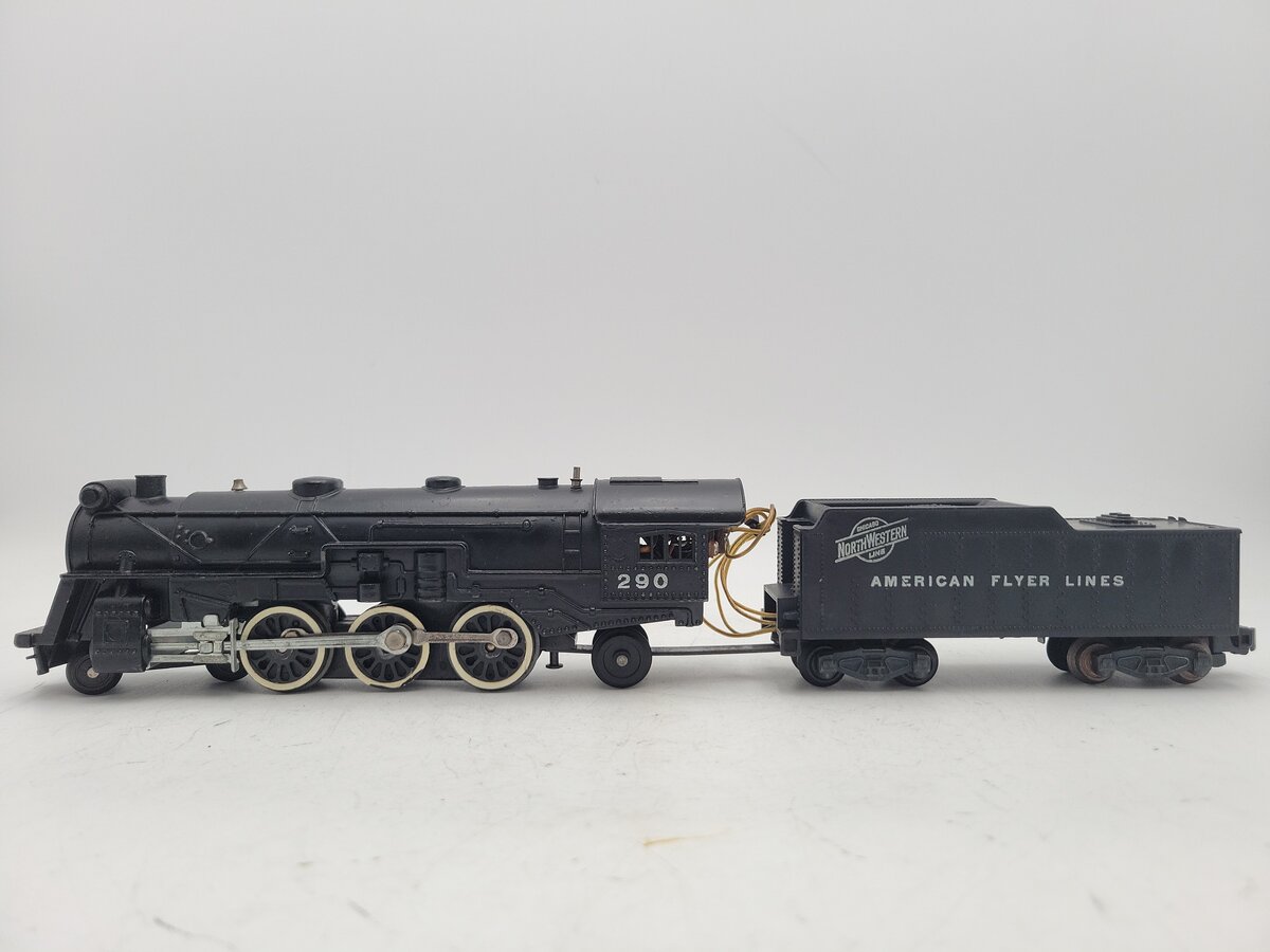American Flyer 290 Vintage S 4-6-2 Diecast Steam Locomotive & Tender VG
