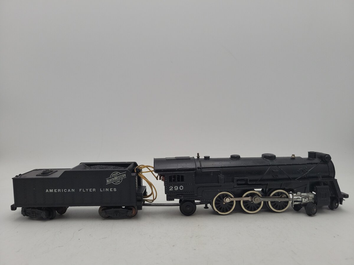 American Flyer 290 Vintage S 4-6-2 Diecast Steam Locomotive & Tender VG