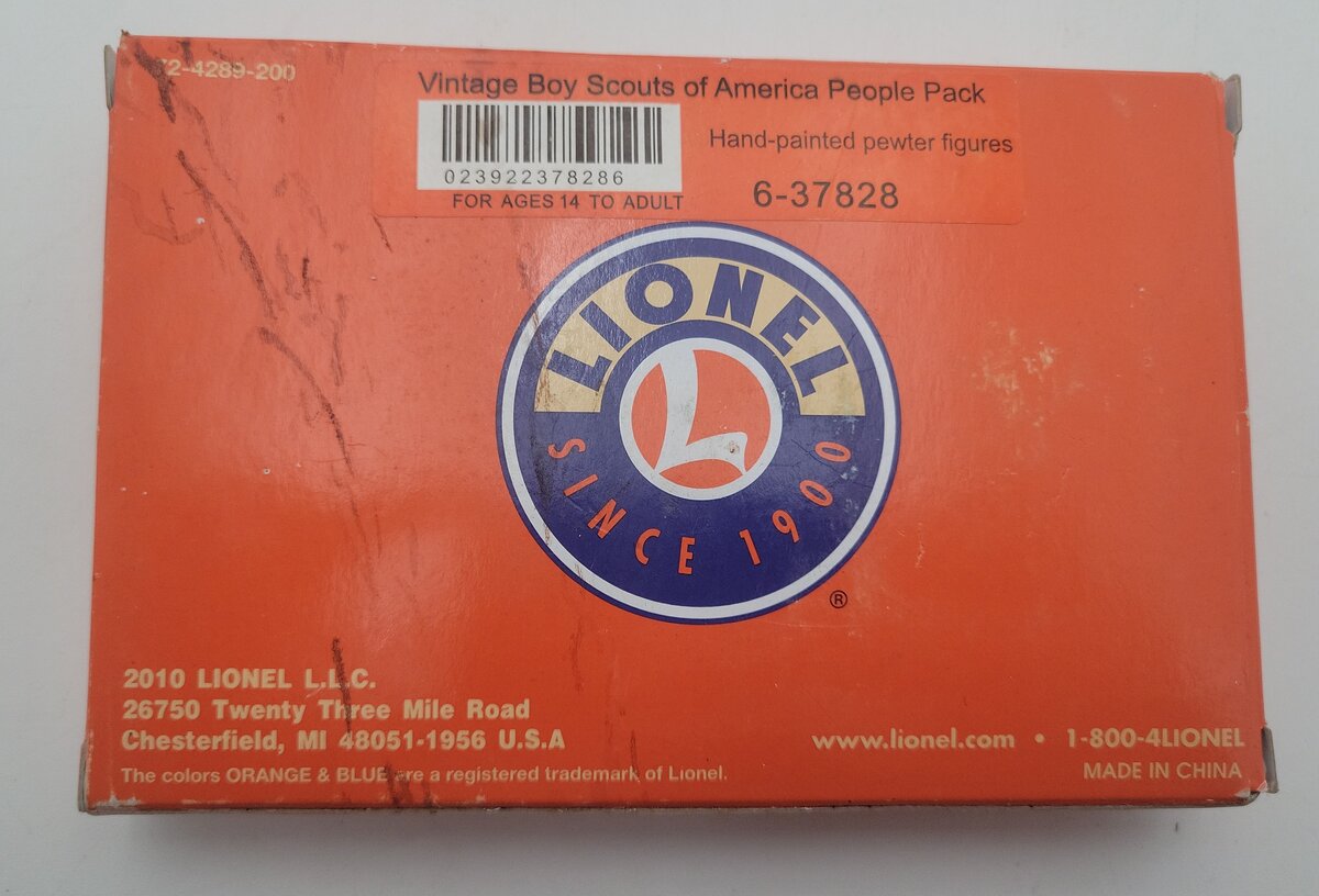 Lionel 6-37828 O Vintage Boy Scouts Hand-Painted Figures With Tent (Set of 4) VG/Box