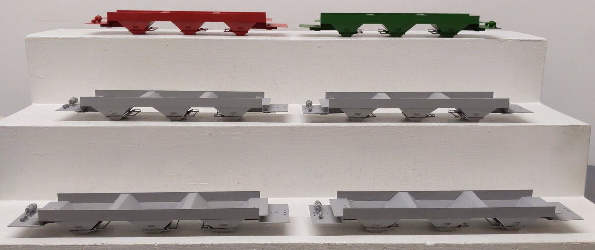 Pecos River Brass O Scale Brass Assorted Hopper Car Underbodies [6] (2-Rail) EX/Box