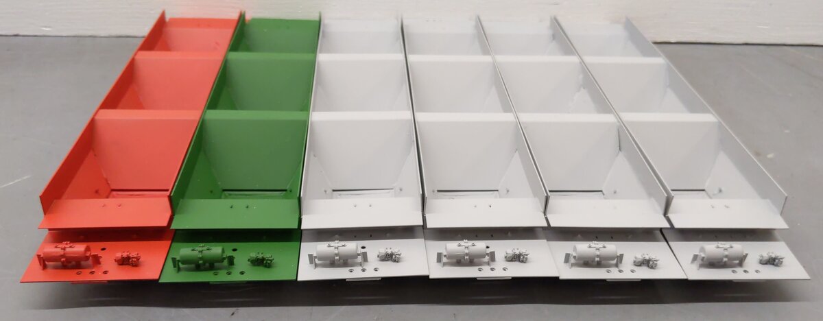 Pecos River Brass O Scale Brass Assorted Hopper Car Underbodies [6] (2-Rail) EX/Box