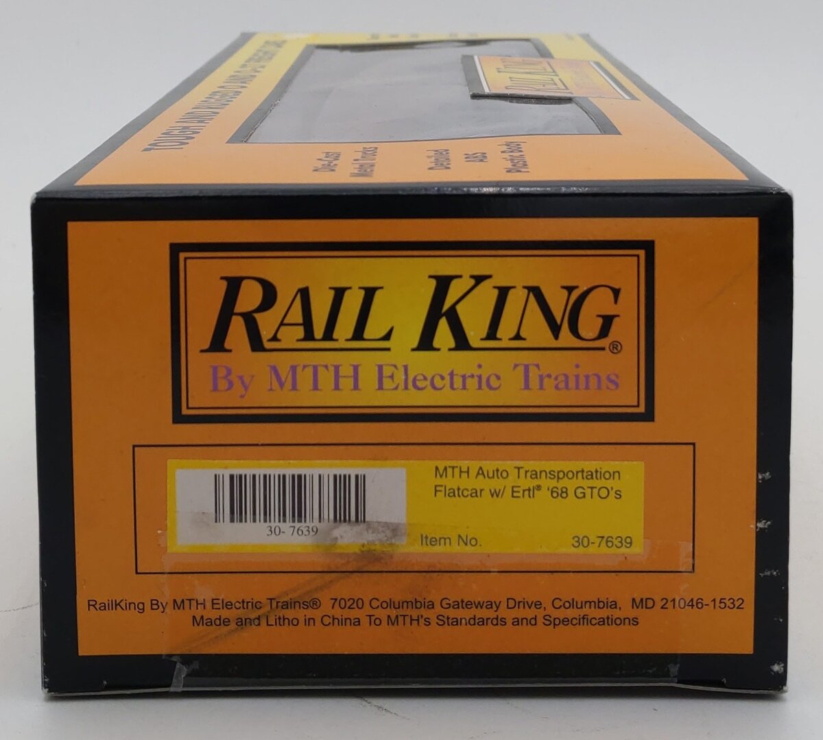 MTH 30-7639 O Gauge MTH Auto Transportation Flatcar with 2 Ertl '68 GTOs #1968 LN/Box