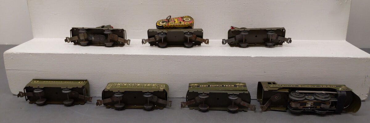 Marx 500 Vintage O Gauge Marlines Army Supply Military Train Steam Set VG/Box