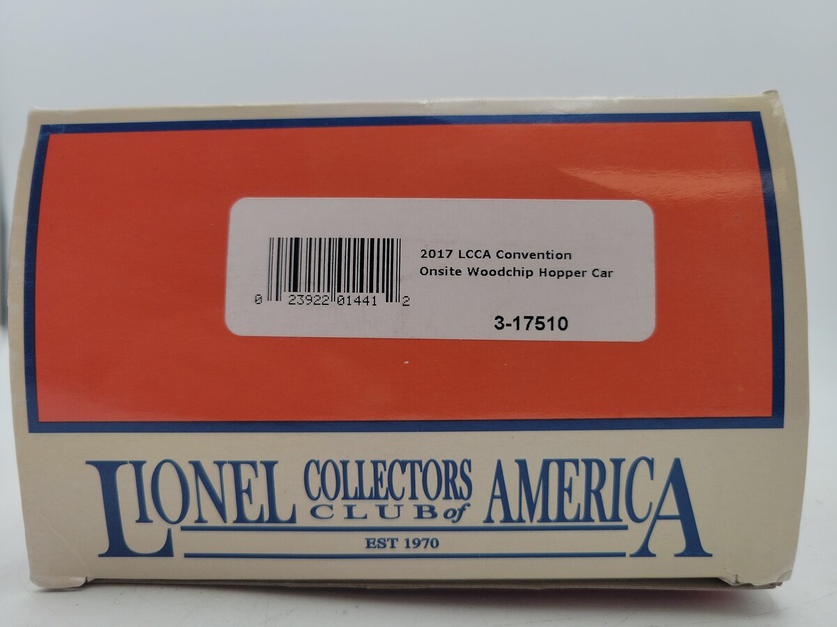 Lionel 3-17510 2017 LCCA Convention NP Onsite Woodchip Hopper Car #724292 EX/Box