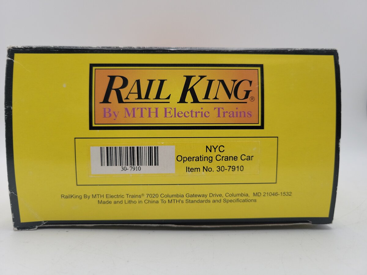 MTH 30-7910 O Gauge New York Central Operating Crane Car #X-27 EX/Box