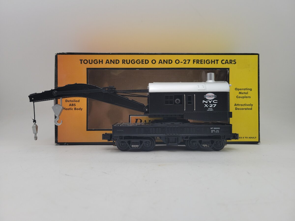 MTH 30-7910 O Gauge New York Central Operating Crane Car #X-27 EX/Box