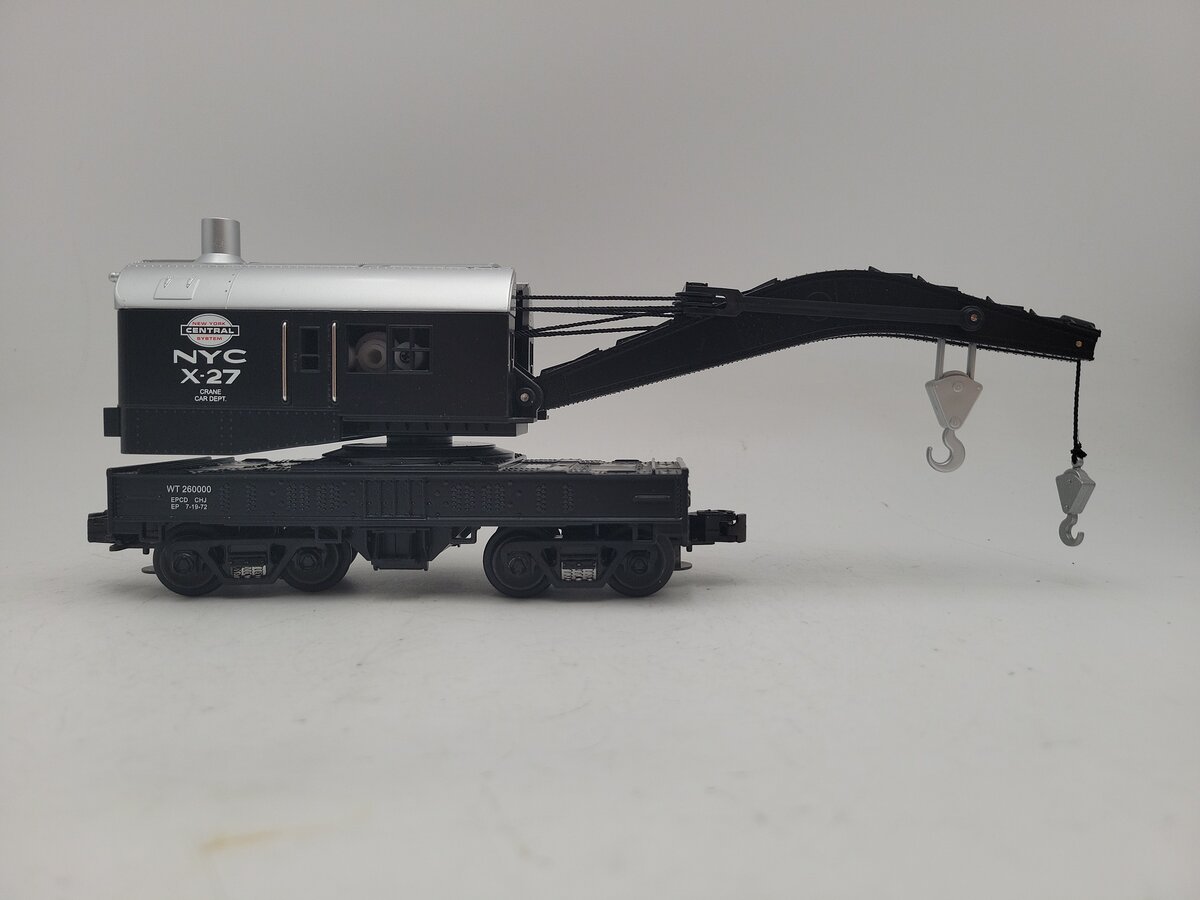 MTH 30-7910 O Gauge New York Central Operating Crane Car #X-27 EX/Box