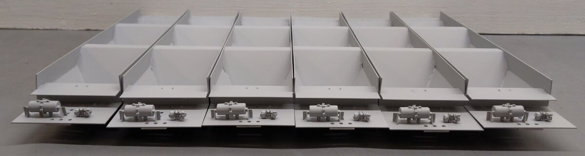 Pecos River Brass O Scale Brass Assorted Hopper Car Underbodies [6] (2-Rail) EX/Box