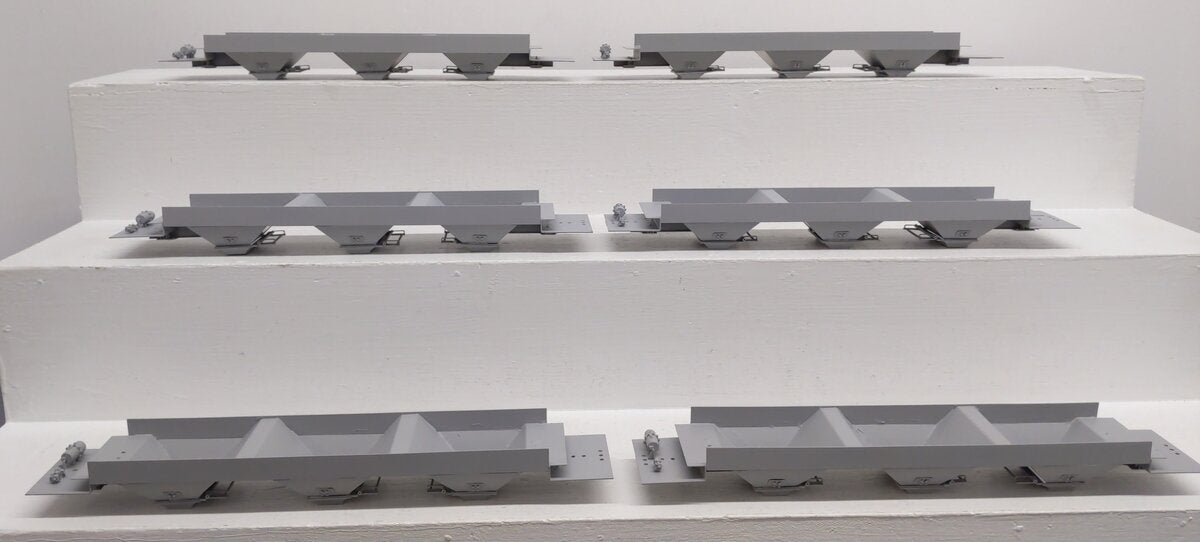 Pecos River Brass O Scale Brass Assorted Hopper Car Underbodies [6] (2-Rail) EX/Box