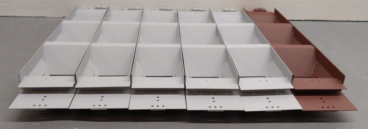 Pecos River Brass O Scale Brass Assorted Hopper Car Underbodies [6] (2-Rail) LN/Box