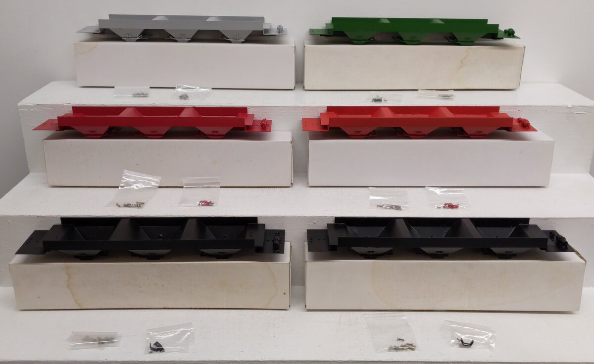 Pecos River Brass O Scale Brass Assorted Hopper Car Underbodies [6] (2-Rail) EX/Box
