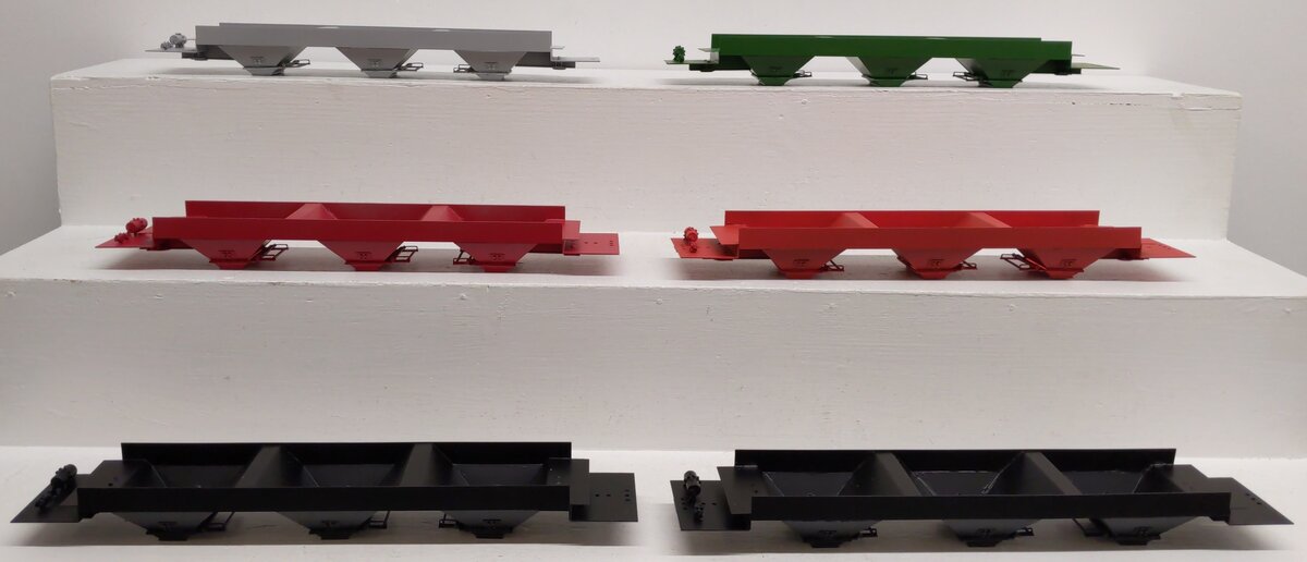 Pecos River Brass O Scale Brass Assorted Hopper Car Underbodies [6] (2-Rail) EX/Box