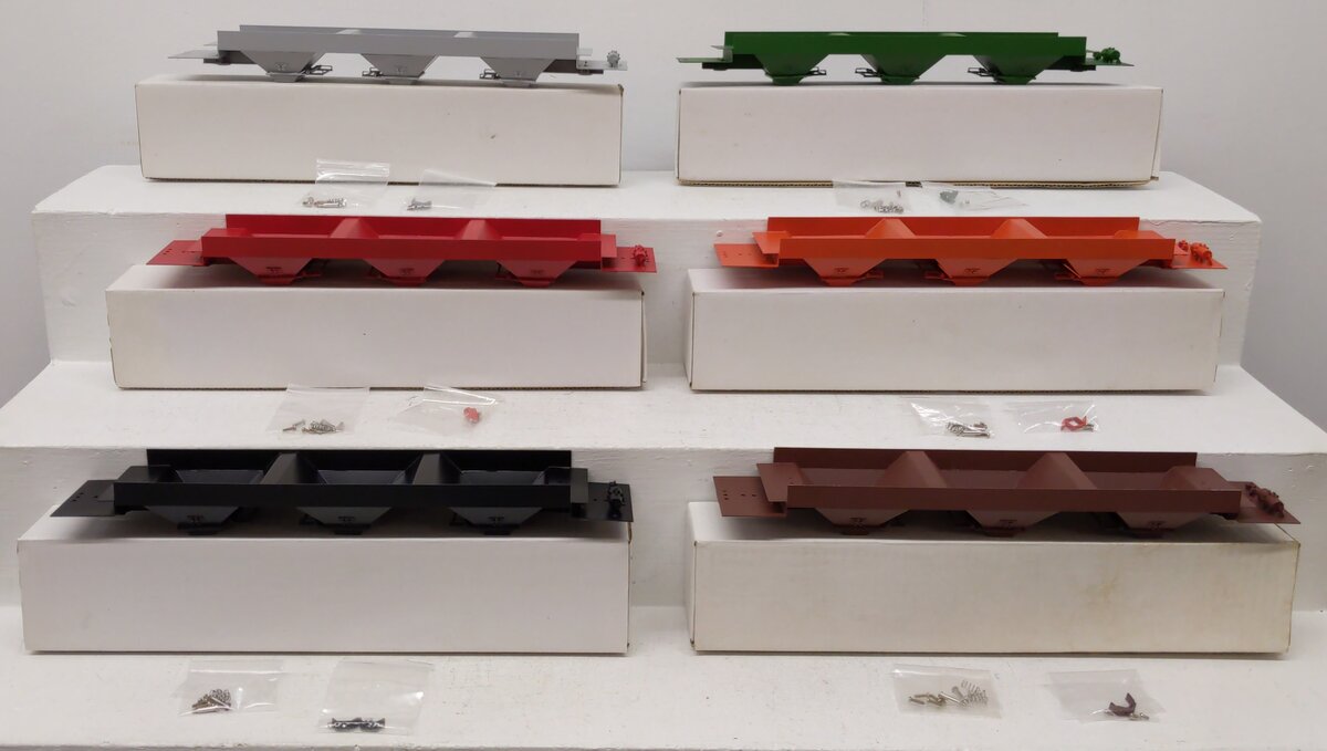 Pecos River Brass O Scale Brass Assorted Hopper Car Underbodies [6] (2-Rail) EX/Box