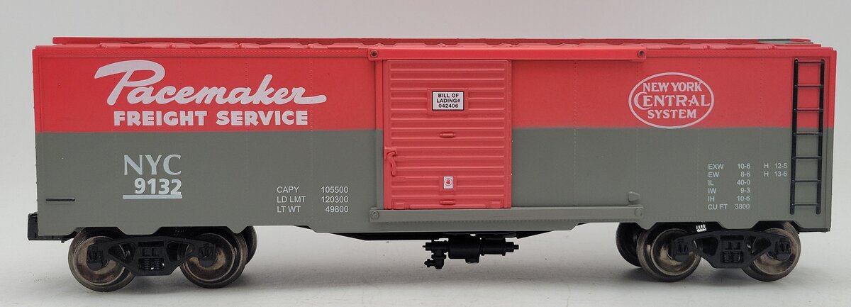 Menards O Gauge New York Central Pacemaker Boxcar #9132 EX