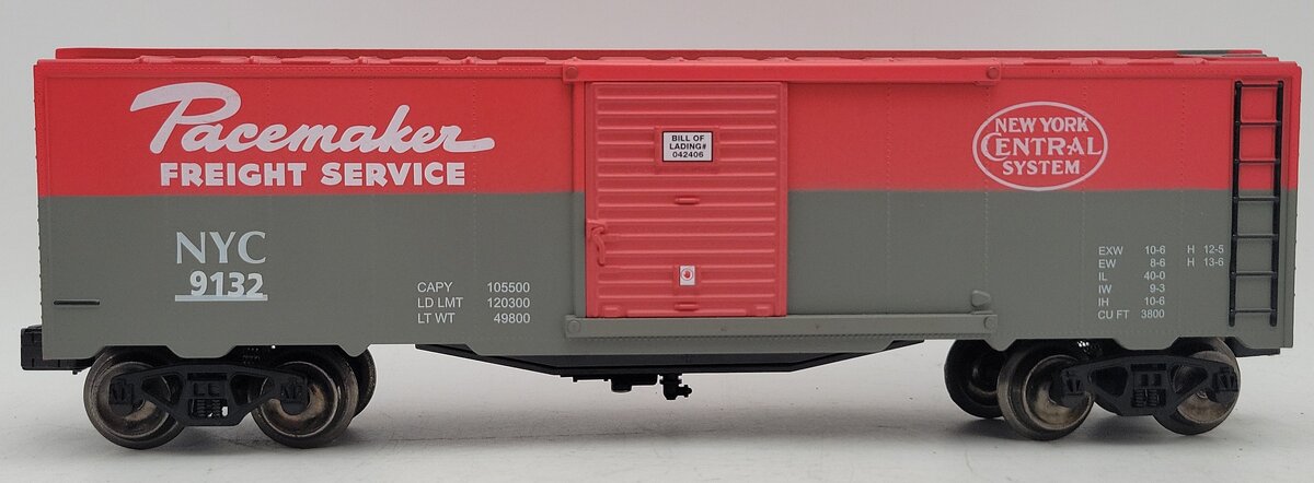 Menards O Gauge New York Central Pacemaker Boxcar #9132 EX