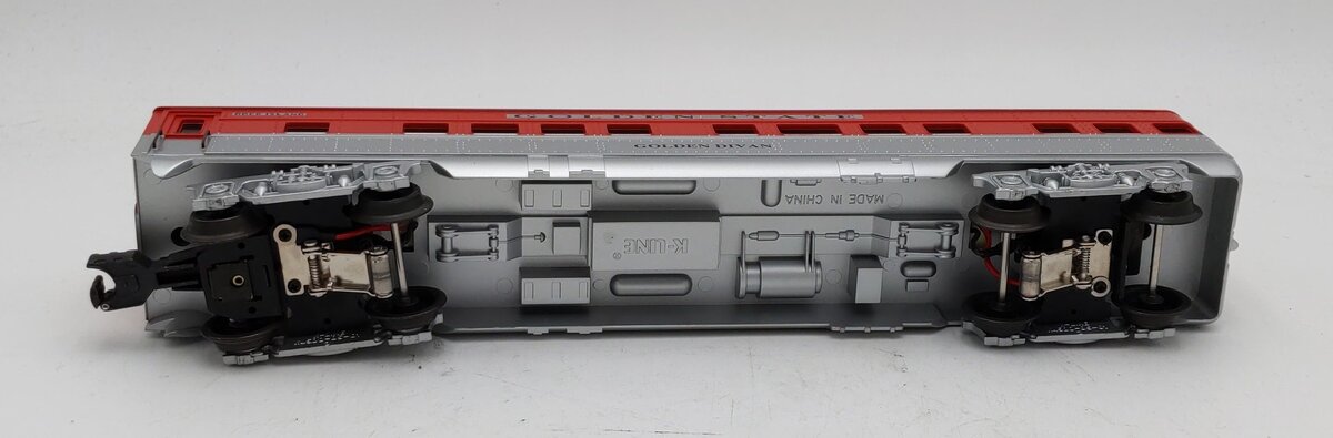 K-Line K0479 O KCC Golden State "Golden Divan" 18" Aluminum Observation Car EX/Box