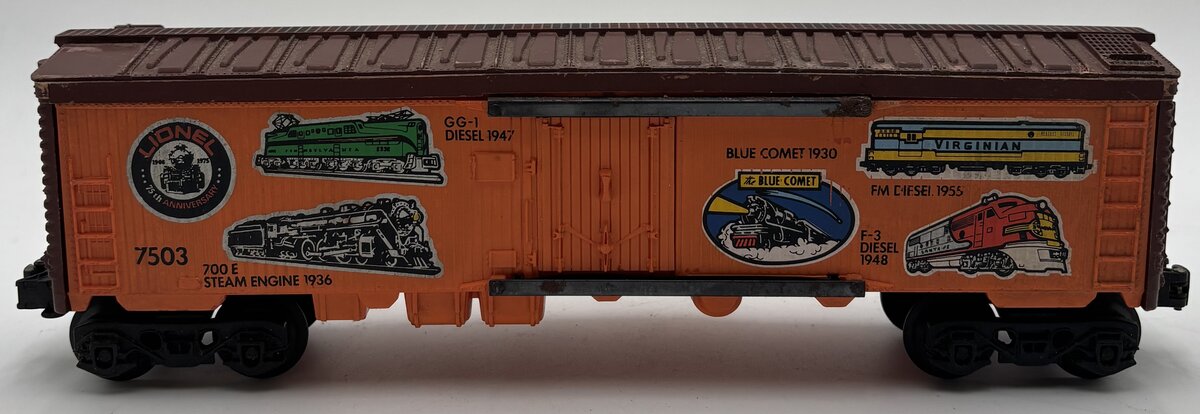 Lionel 6-7503 O Gauge 75th Anniversary Famous Engines Reefer Car VG