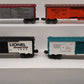 Lionel O Gauge Assorted Freight Cars: 6-29225, 6-19956, 6-5702, 6-9818 [4] EX/Box