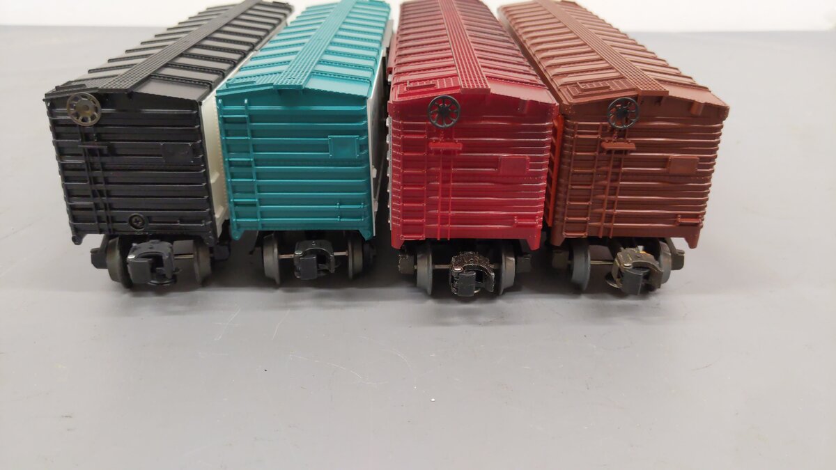Lionel O Gauge Assorted Freight Cars: 6-29225, 6-19956, 6-5702, 6-9818 [4] EX/Box
