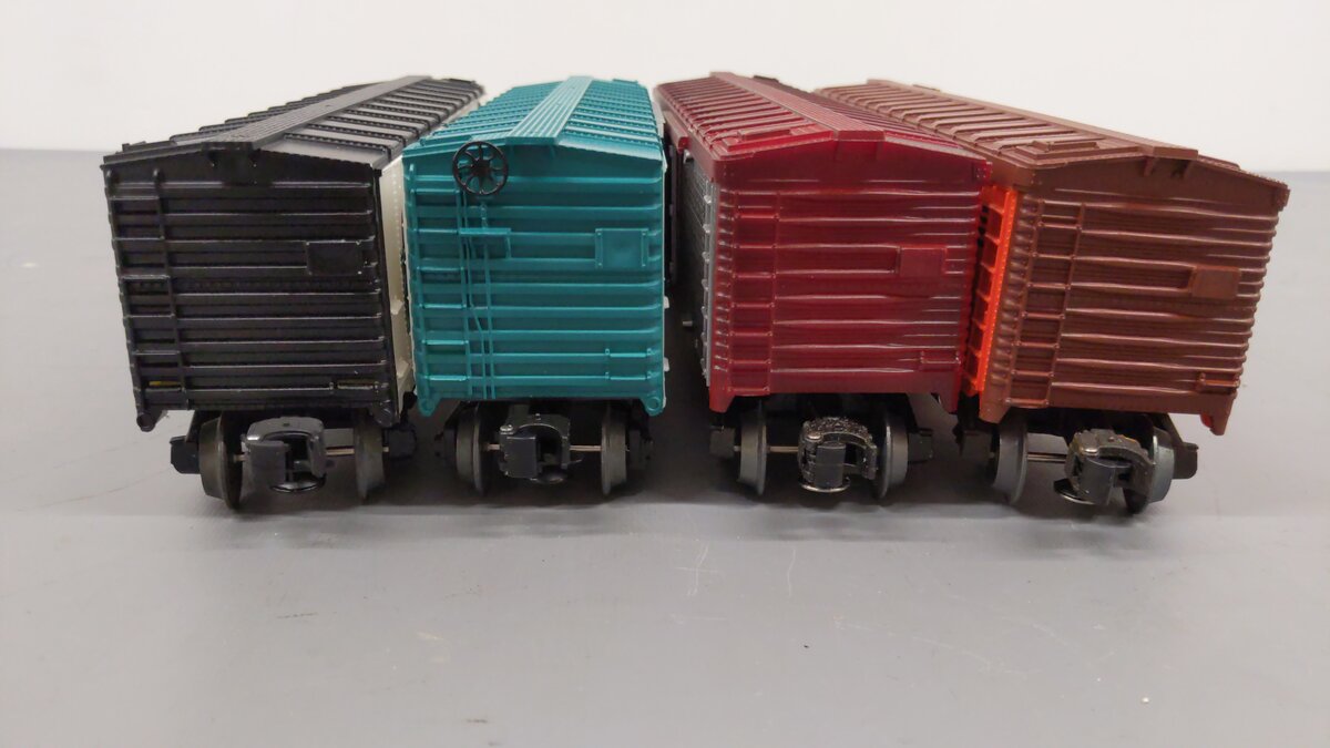 Lionel O Gauge Assorted Freight Cars: 6-29225, 6-19956, 6-5702, 6-9818 [4] EX/Box