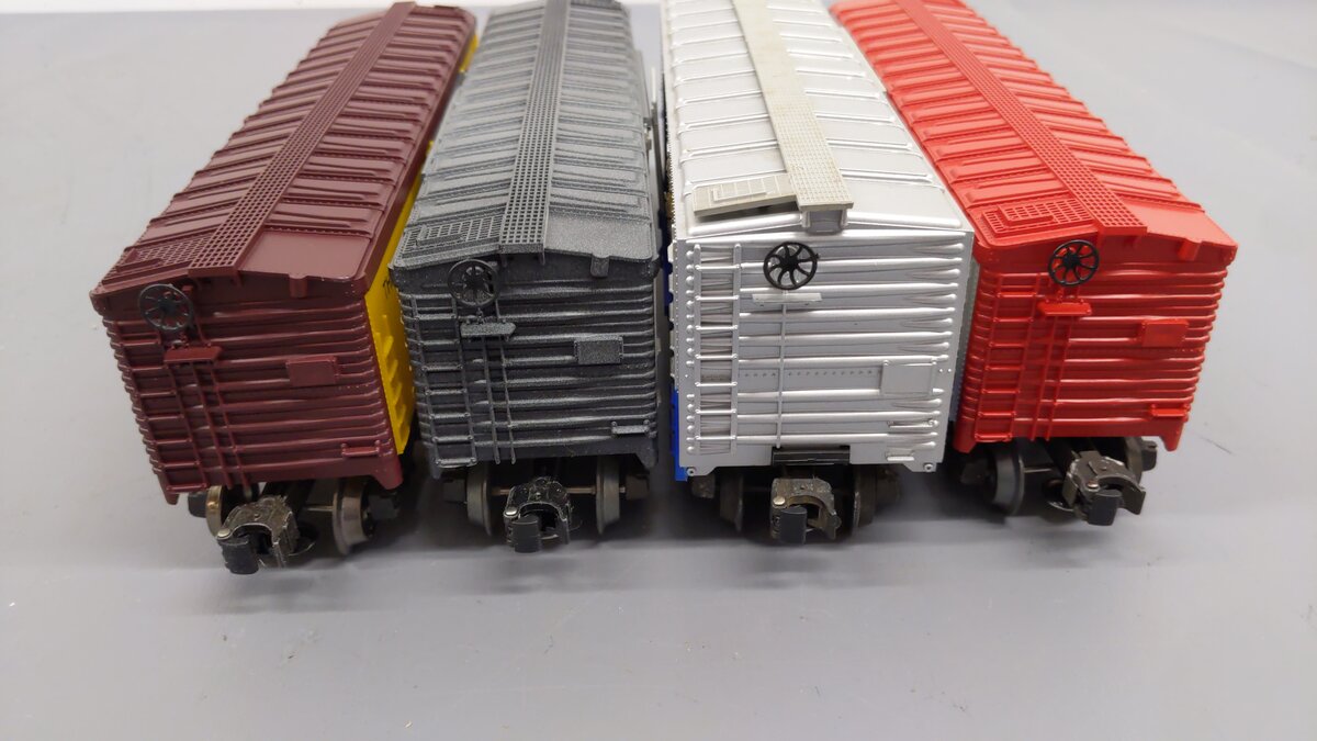 Lionel O Gauge Assorted Freight Cars: 6-9801, 6-5701, 6-9888, 6-9881 [4] VG