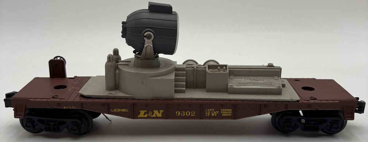 Lionel 6-9302 O Gauge Louisville & Nashville Operating Searchlight Car EX