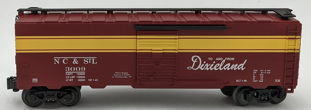 Lionel 6-52550 O Gauge LOTS 2009 NC & St.L Boxcar LN/Box