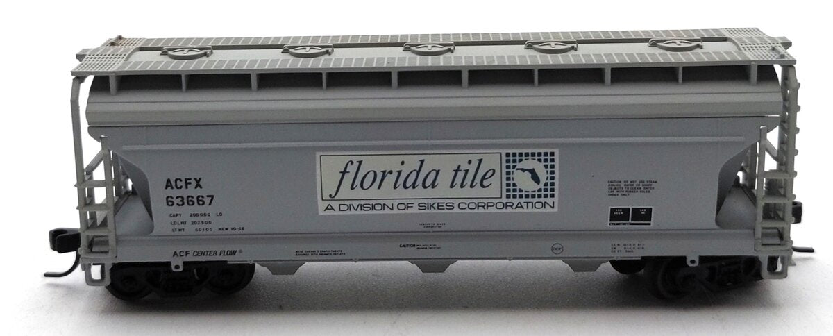 Atlas 39911A N ACF Flordia Tile Covered Hopper #63667 LN/Box
