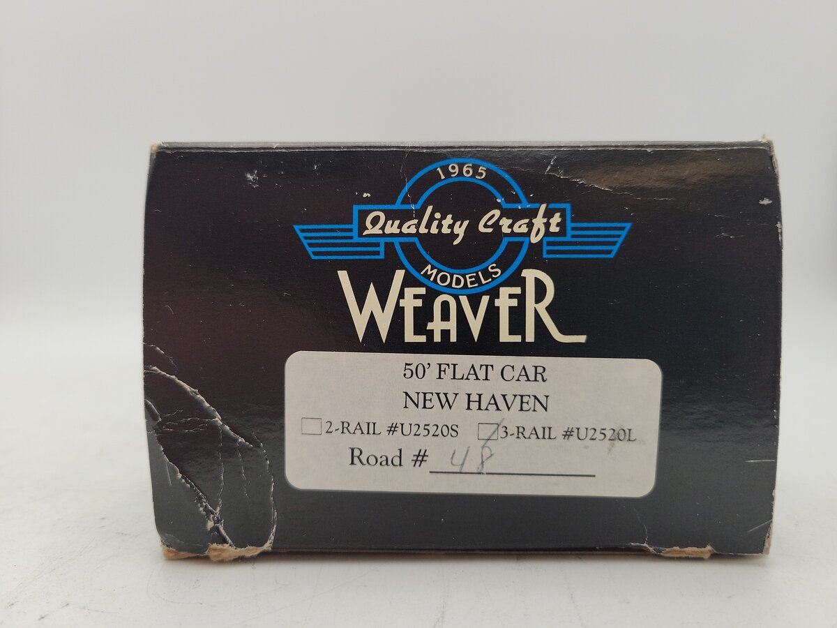 Weaver U2520LD O Gauge New Haven 50' Flat Car # T-48 EX/Box