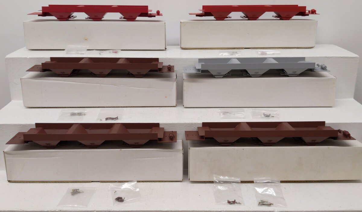 Pecos River Brass O Scale Brass Assorted Hopper Car Underbodies [6] (2-Rail) EX/Box