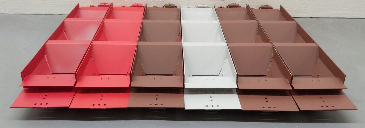 Pecos River Brass O Scale Brass Assorted Hopper Car Underbodies [6] (2-Rail) EX/Box