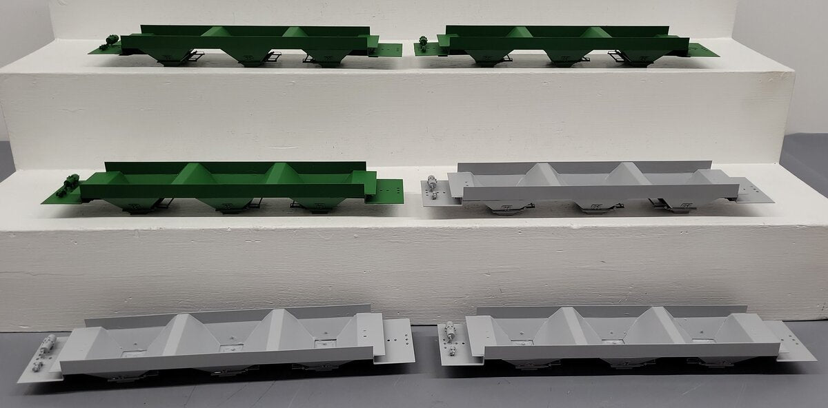 Pecos River Brass O Scale Brass Assorted Hopper Car Underbodies [6] (2-Rail) LN/Box
