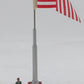 MTH 30-9074 O Gauge American Flag Pole w/Base EX/Box