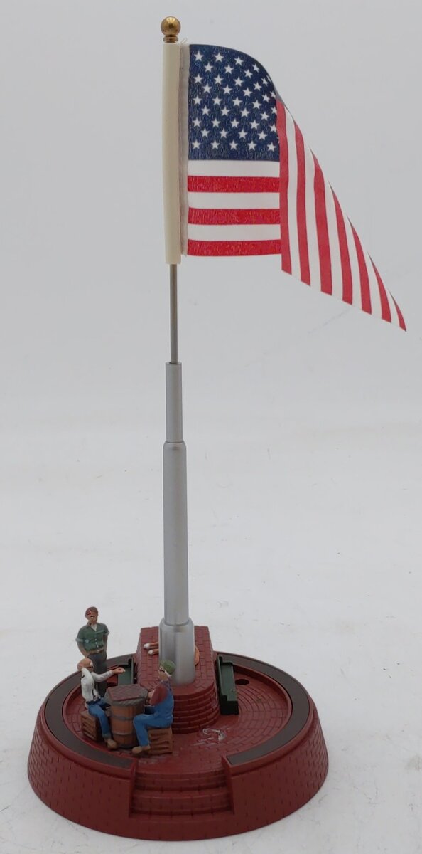 MTH 30-9074 O Gauge American Flag Pole w/Base EX/Box