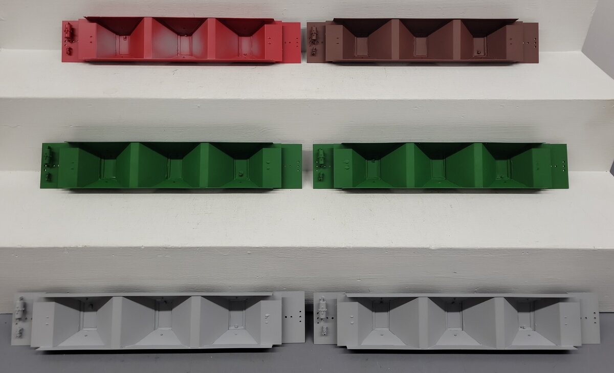 Pecos River Brass O Scale Brass Assorted Hopper Car Underbodies [6] (2-Rail) EX/Box