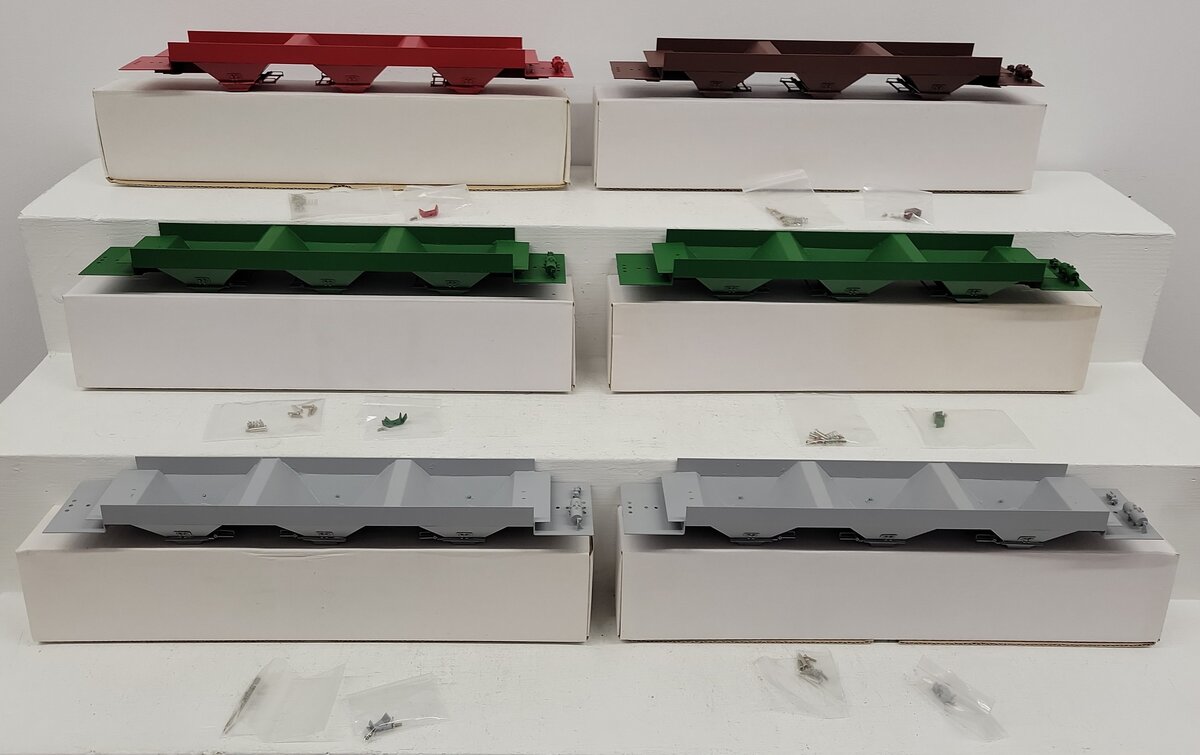 Pecos River Brass O Scale Brass Assorted Hopper Car Underbodies [6] (2-Rail) EX/Box