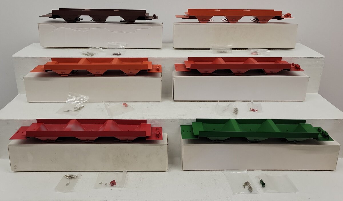 Pecos River Brass O Scale Brass Assorted Hopper Car Underbodies [6] (2-Rail) EX/Box