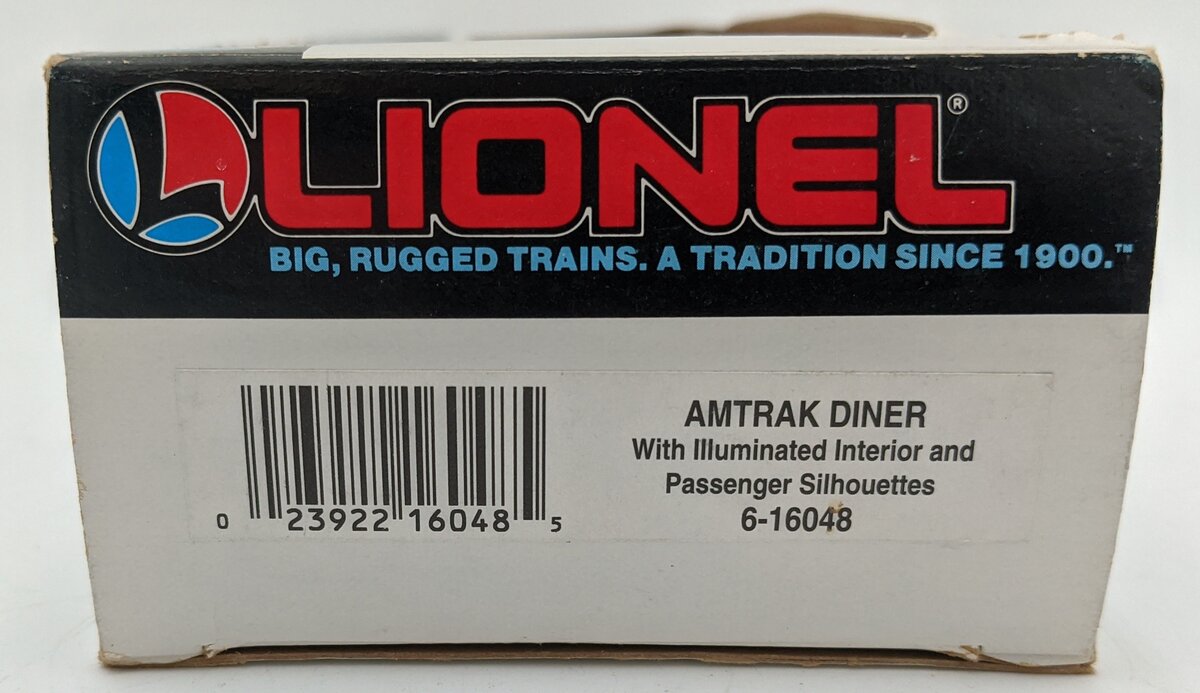 Lionel 6-16048 O Gauge Amtrak Streamlined Diner Car #16048 EX/Box