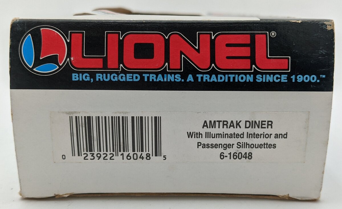 Lionel 6-16048 O Gauge Amtrak Streamlined Diner Car #16048 EX/Box