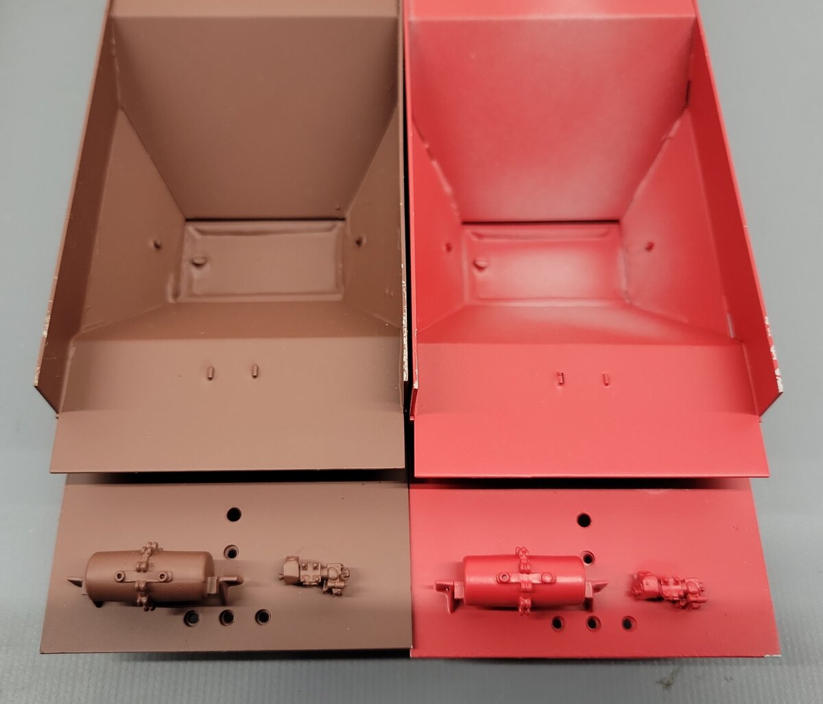Pecos River Brass O Scale Brass Assorted Hopper Car Underbodies [6] (2-Rail) EX/Box