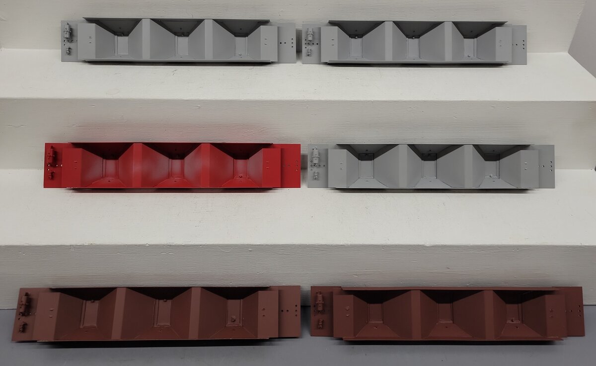 Pecos River Brass O Scale Brass Assorted Hopper Car Underbodies [6] (2-Rail) EX/Box