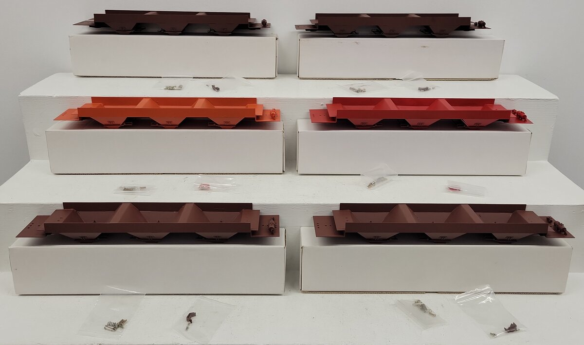 Pecos River Brass O Scale Brass Assorted Hopper Car Underbodies [6] (2-Rail) EX/Box