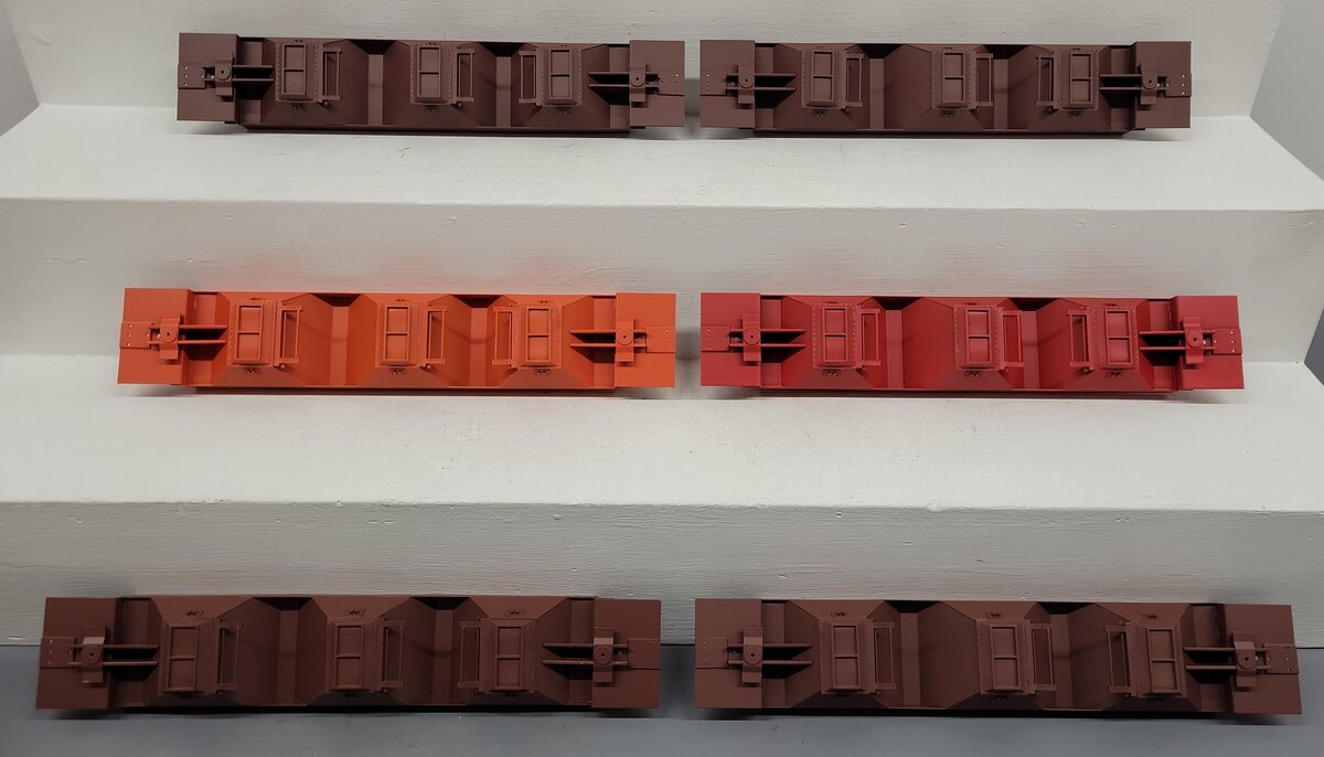 Pecos River Brass O Scale Brass Assorted Hopper Car Underbodies [6] (2-Rail) EX/Box