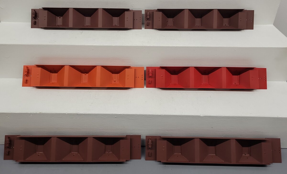 Pecos River Brass O Scale Brass Assorted Hopper Car Underbodies [6] (2-Rail) EX/Box