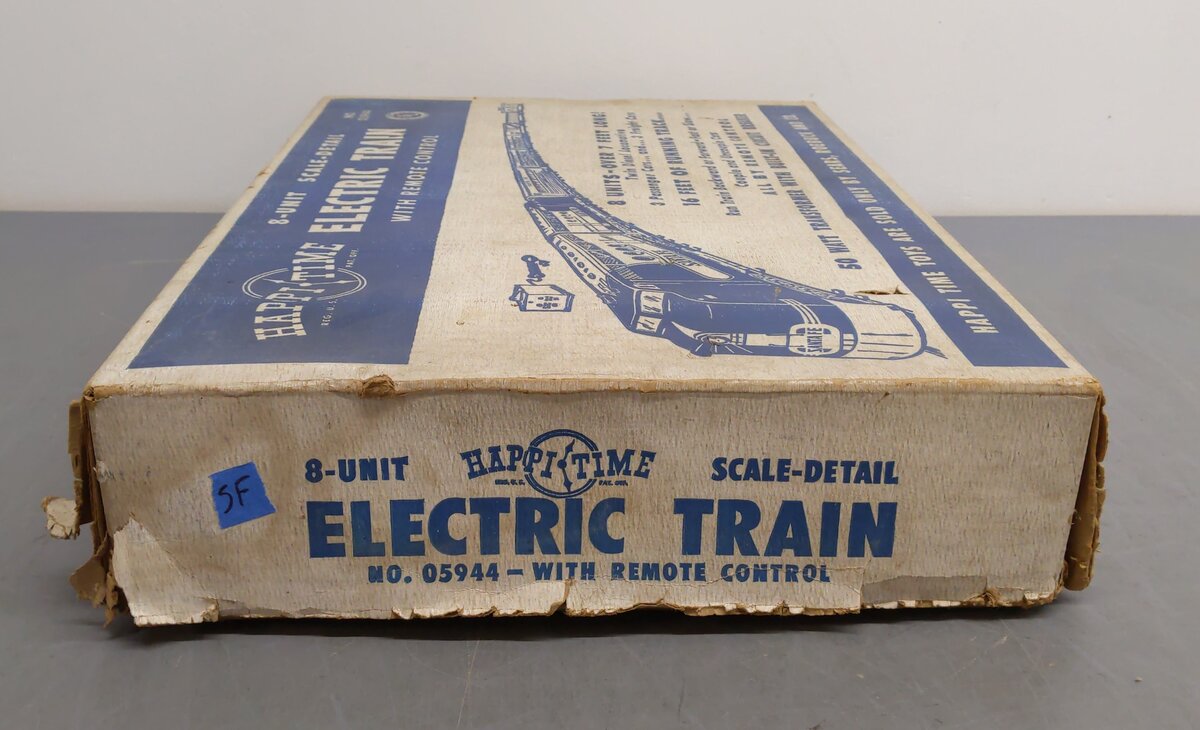 Marx 05944 Vintage O 8 Unit Twin Diesel Santa Fe & Passenger Cars Set VG/Box