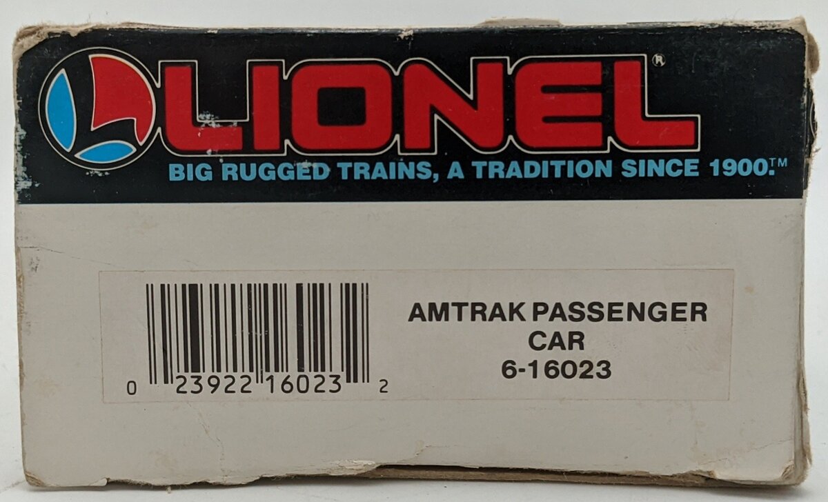 Lionel 6-16023 O Gauge Amtrak Streamlined Passenger Car #16023 VG/Box