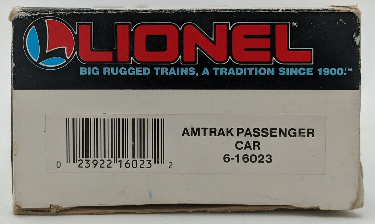 Lionel 6-16023 O Gauge Amtrak Streamlined Passenger Car #16023 VG/Box