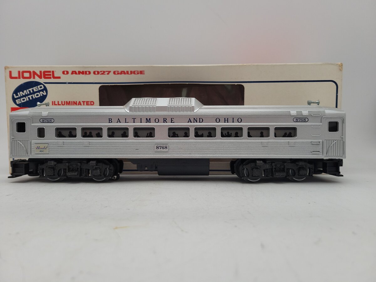 Lionel 6-8768 O Gauge Baltimore & Ohio RDC Budd Passenger Dummy Car VG/Box