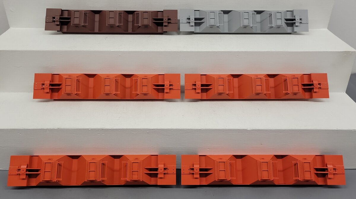 Pecos River Brass O Scale Brass Assorted Hopper Car Underbodies [6] (2-Rail) LN/Box