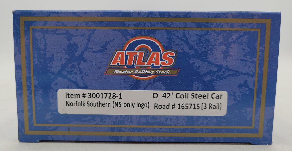 Atlas 3001728-1 O Gauge Coil Steel Car Norfolk Southern #165715 LN/Box